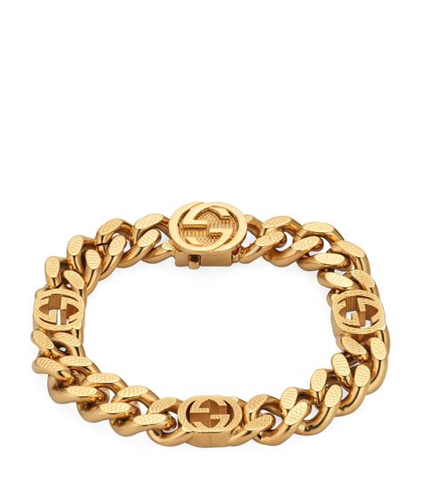 bracviale gucci|Gucci gold chain bracelet.